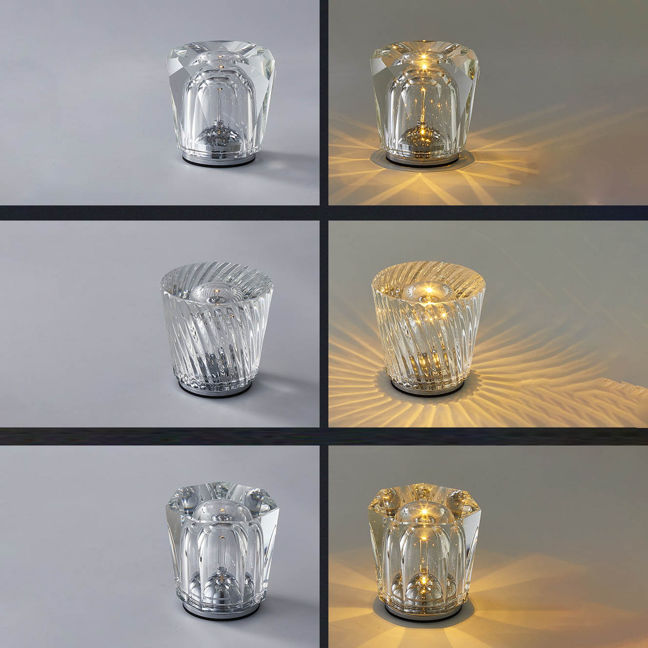 Floroux LED Table Lamp in Cylindrical Crystal | Creative Design | Perfect for Bedroom & Decoration