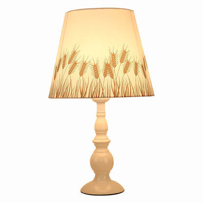 Floroux Lampe de Table Exclusive avec Abat-jour en Tissu | Motif Floral | Design de Vase | Fonction de Dimming LED | Éclairage Élégant pour la Maison
