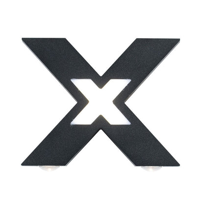 Applique LED étanche moderne en forme de X avec 4 lumières pour extérieur