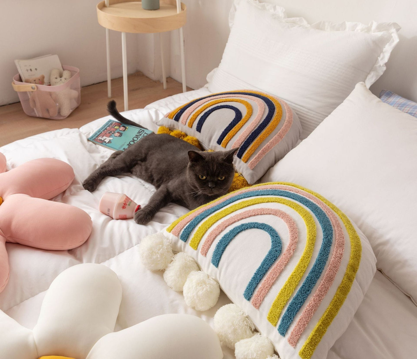 Floroux Fleurs Décoratif Doux Coussin