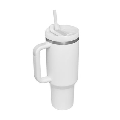 Tasse isolante avec anse et paille | 1200 ML