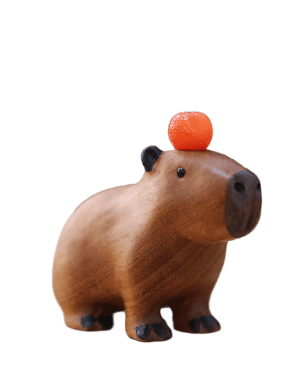 Floroux Capybara Wooden Figurine Handmade | Unique Home Decor | Sustainable Design