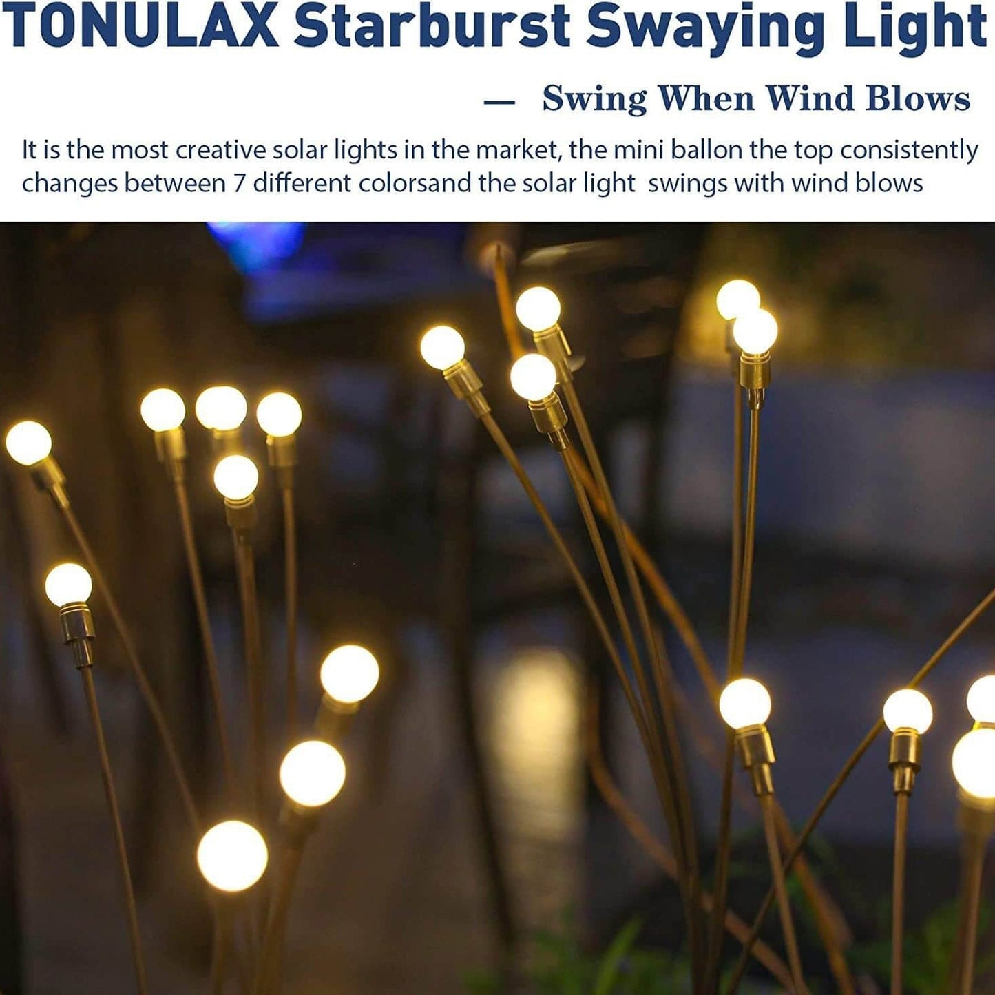 Floroux Firefly Solar LED Lamp Outdoor | Waterproof Lawn Lighting | Decorative Solar Lamp