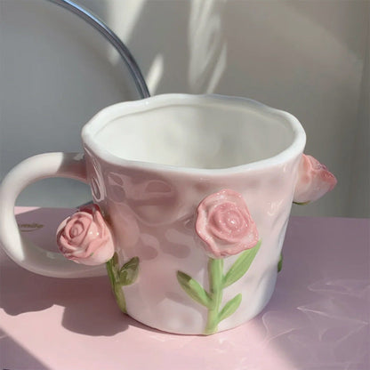 Tasse Floroux peinte à la main florale 3D