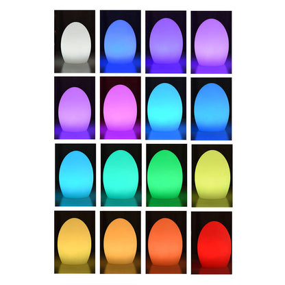 Lampe d'éclairage LED décorative à œuf RGB changeant de couleur