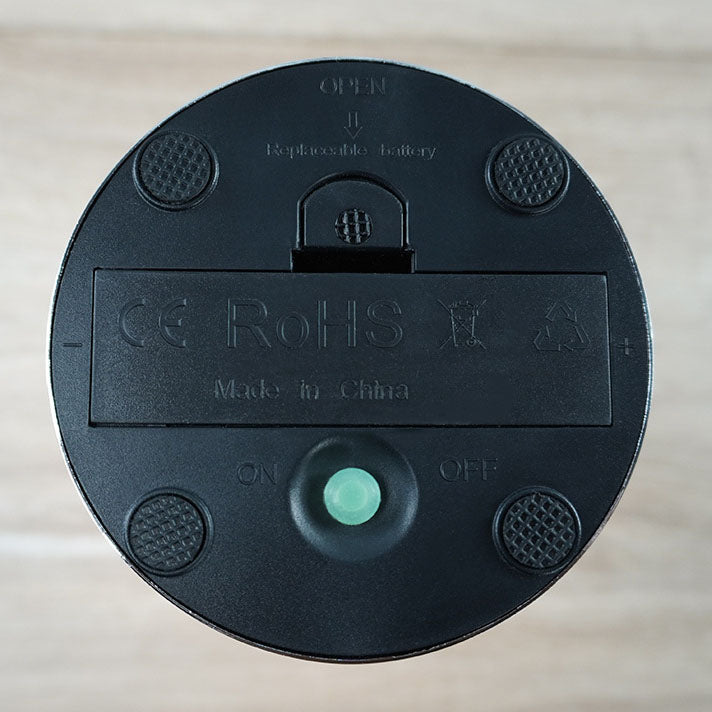 Lampe de nuit LED USB en verre à vin Chrome