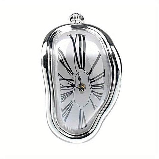 Horloge murale romaine courbée Floroux - Horloge fondante atmosphérique pour la décoration intérieure