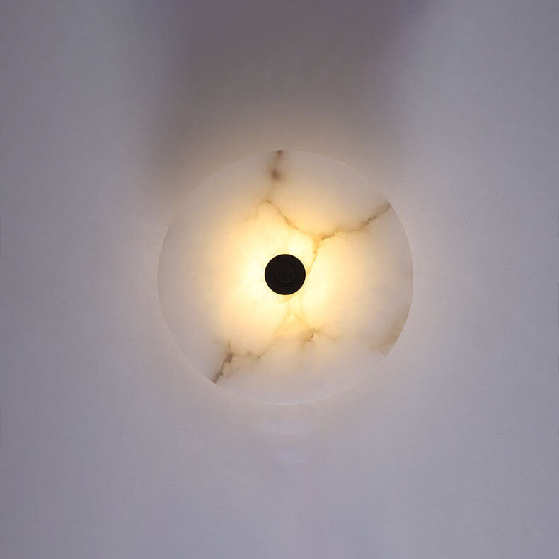 Floroux Applique LED Ronde | Design en Marbre de Luxe & Acrylique | Lumière Chaude | Moderne & Élégant pour Salon & Chambre