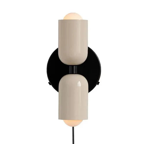 Floroux crème vent double tête chambre lampe de chevet lampe murale française