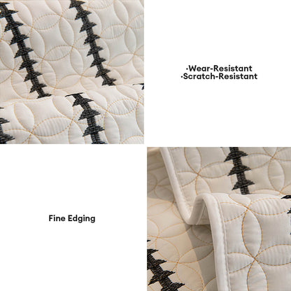 Texture française en coton lavé doux matelassé housse de canapé