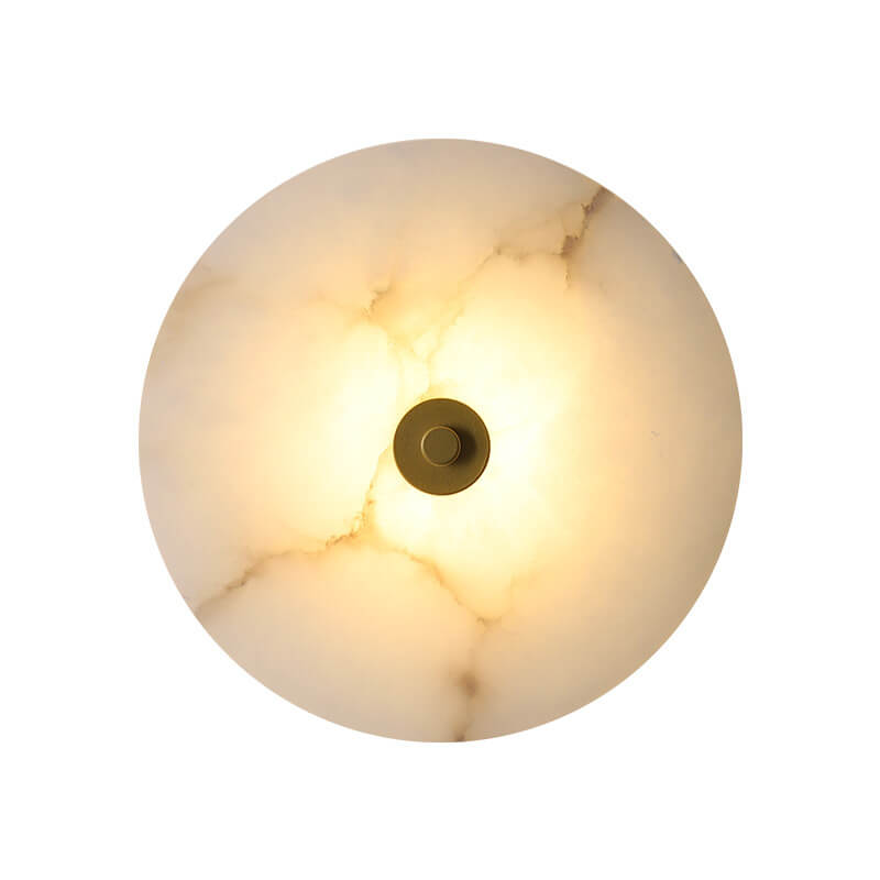 Floroux Applique LED Ronde | Design en Marbre de Luxe & Acrylique | Lumière Chaude | Moderne & Élégant pour Salon & Chambre