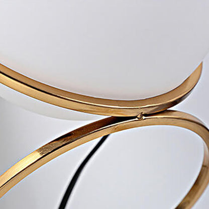 Floroux Lampe de table créative | Design en verre en forme de boule | Socle en spirale | Éclairage moderne pour la maison