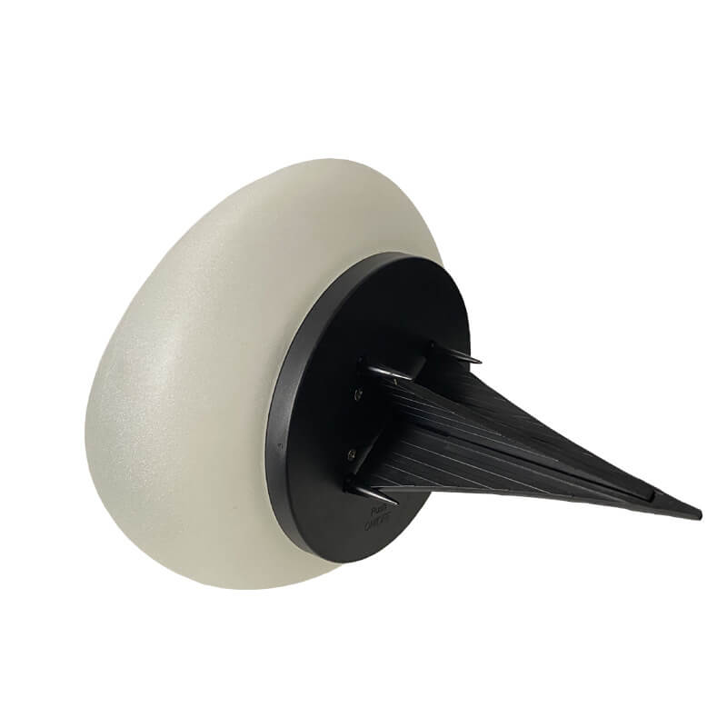 Floroux Solar LED Lampe d'extérieur | Verre sablé au design de galets | Éclairage de jardin durable