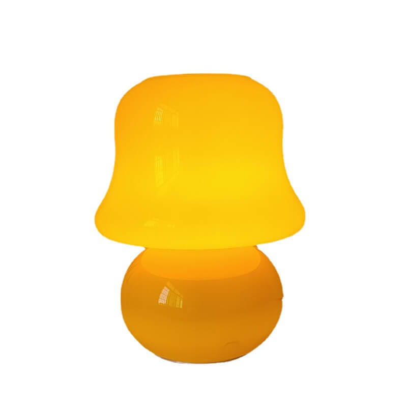 Floroux Lampe de Table en Verre | Design Français | Fait Main | Forme de Champignon | Décoration & Éclairage