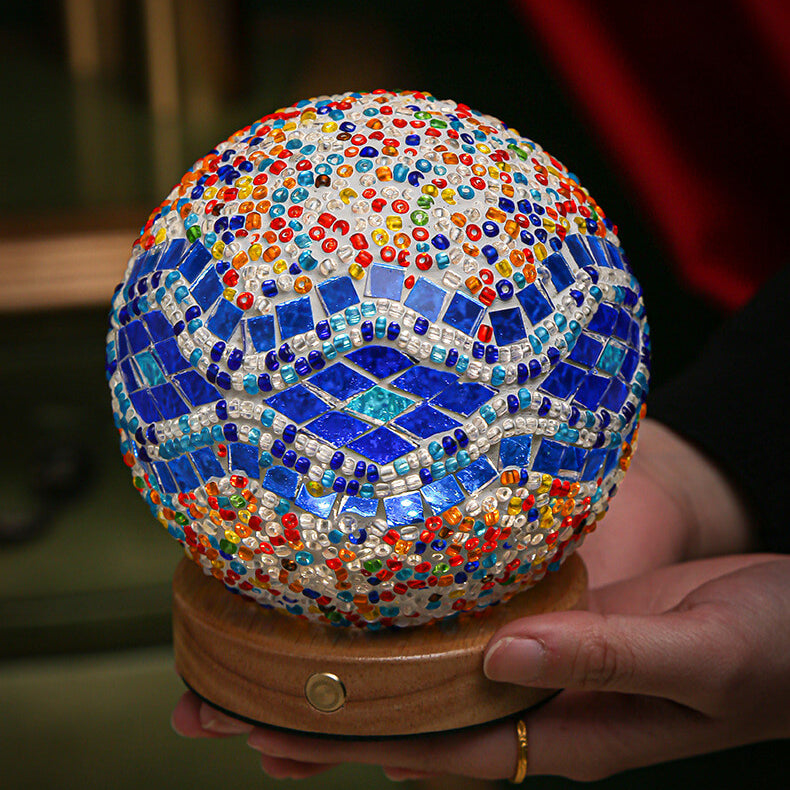 BohoGlow – Lampe en Bois & Verre Ambiance