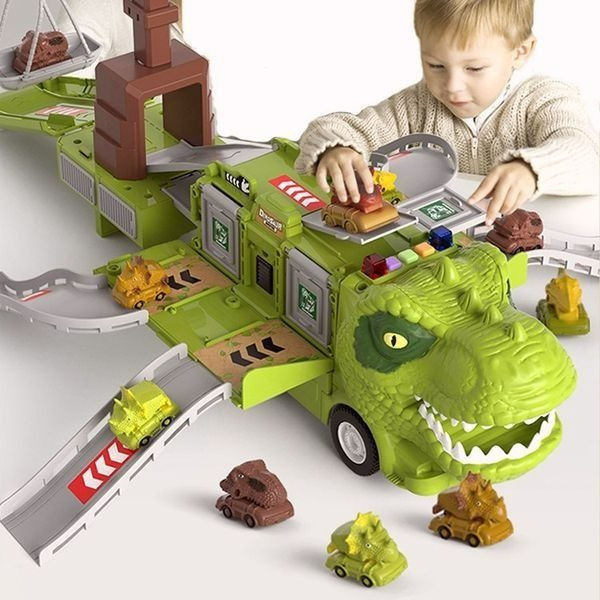 DinoRoar Truck - Voiture d'aventures pliable de dinosaures