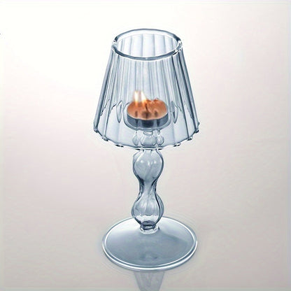 CrystalGlow – Luxe Lampe de Table en Verre & Bougeoir