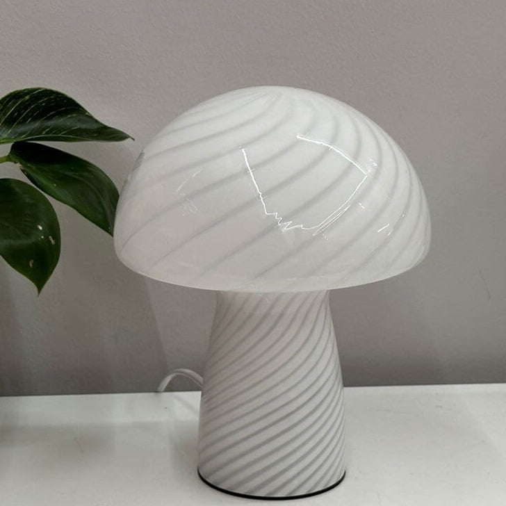 Floroux lampe de table en verre au design de champignon | Minimaliste & Moderne | Lumière d'ambiance chaude | Parfait pour la maison & le bureau
