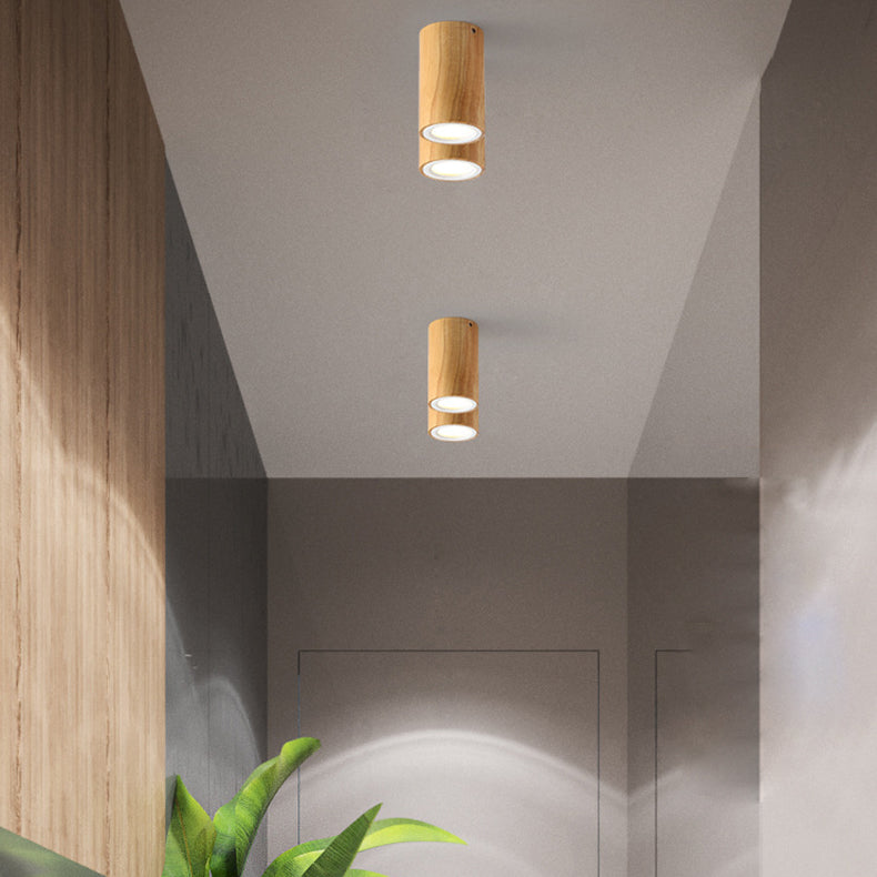 Floroux Design Nordic LED Plafonnier | Effet Bois | Monté Encastré | Blanc Chaud ou Blanc Froid | Éclairage Élégant pour la Maison