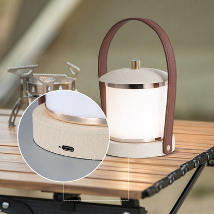 Lampe de camping LED au design cylindrique portable