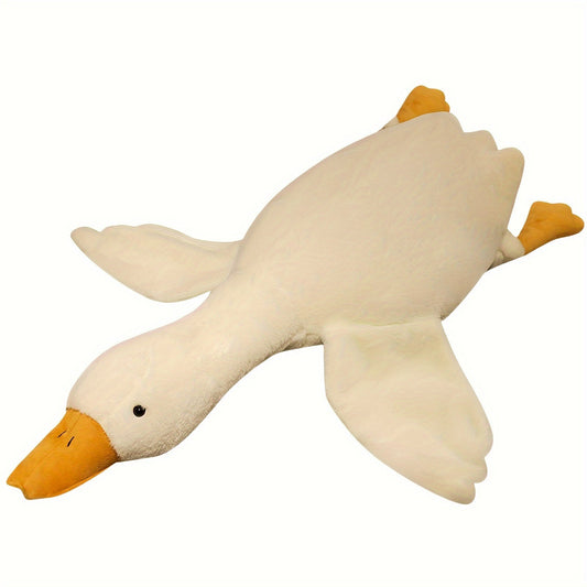 Peluche Douce Canard Blanc - Grande Peluche Cygne Oie, Tapis en Peluche Fluffy pour la Chambre des Enfants et la Décoration Intérieure