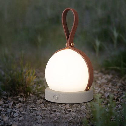 Lumière nocturne sphérique LED en cuir synthétique portable