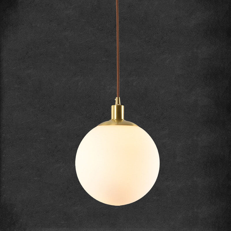 Floroux Lampe suspendue minimaliste | Boule blanche | Design scandinave | Éclairage moderne pour les espaces de vie