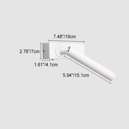 Floroux Applique Murale LED Rectangulaire | Angle Ajustable | Design Minimaliste | Lampe de Lecture | Lumière Chaude