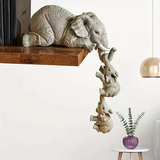 Avry - Set de Figurines Éléphants Rétro