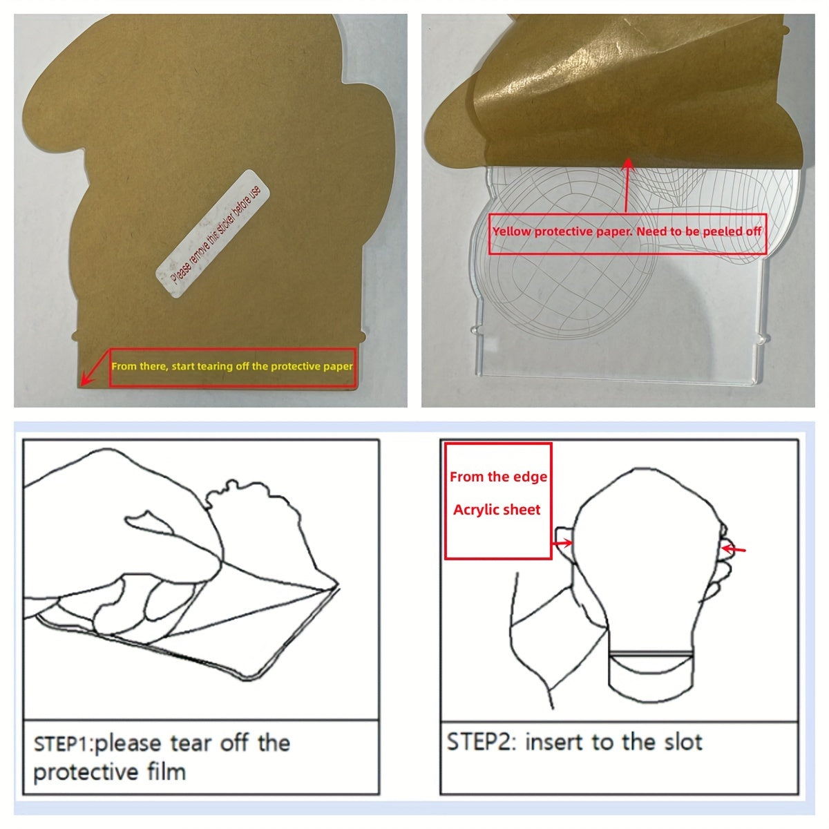 EagleLight – Lampe de nuit LED 3D avec couleurs et tactile