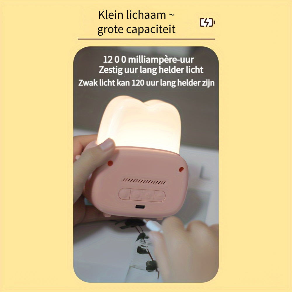 GlowBake Horloge - Réveil LED moderne avec USB rechargeable