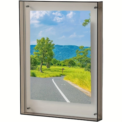 AcrylicFrame – Cadre Photo Vertical Moderne pour Table et Mur