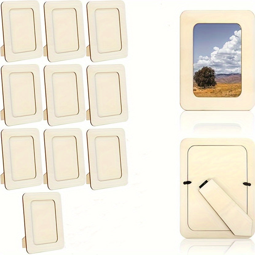 CreativeFrame – Set de 10 cadres photo DIY en bois