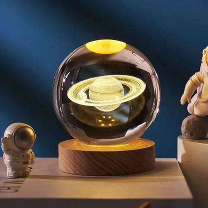 CristaLumi - Lampe de Nuit 3D en Cristal avec Éclairage LED