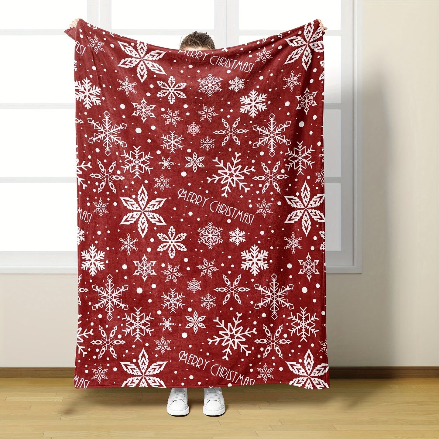 FestiveSnuggle - Luxe Couverture en Fleece de Noël pour les Fêtes