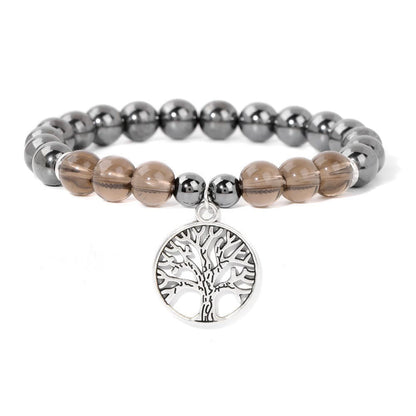 Bracelet élégante Mila avec des cristaux naturels et design Arbre de Vie
