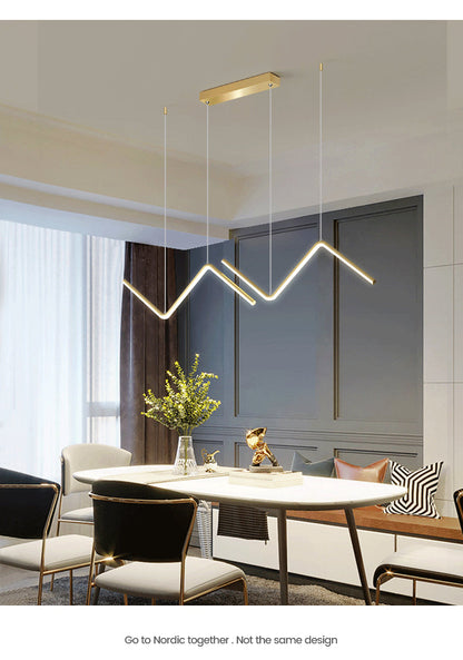 Floroux - Lustre impressionnant à rayures pour votre maison