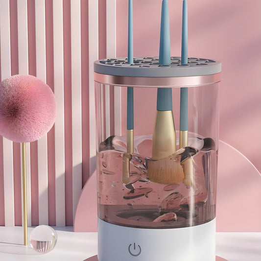 Floroux Makeup Brush Cleaner | Electric Cleaning Station | Quick & Effective | Perfect for Clean Brushes