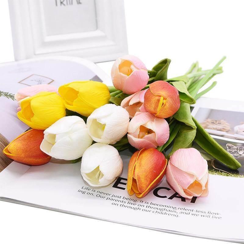 Faux tulipes artificielles 10 pièces