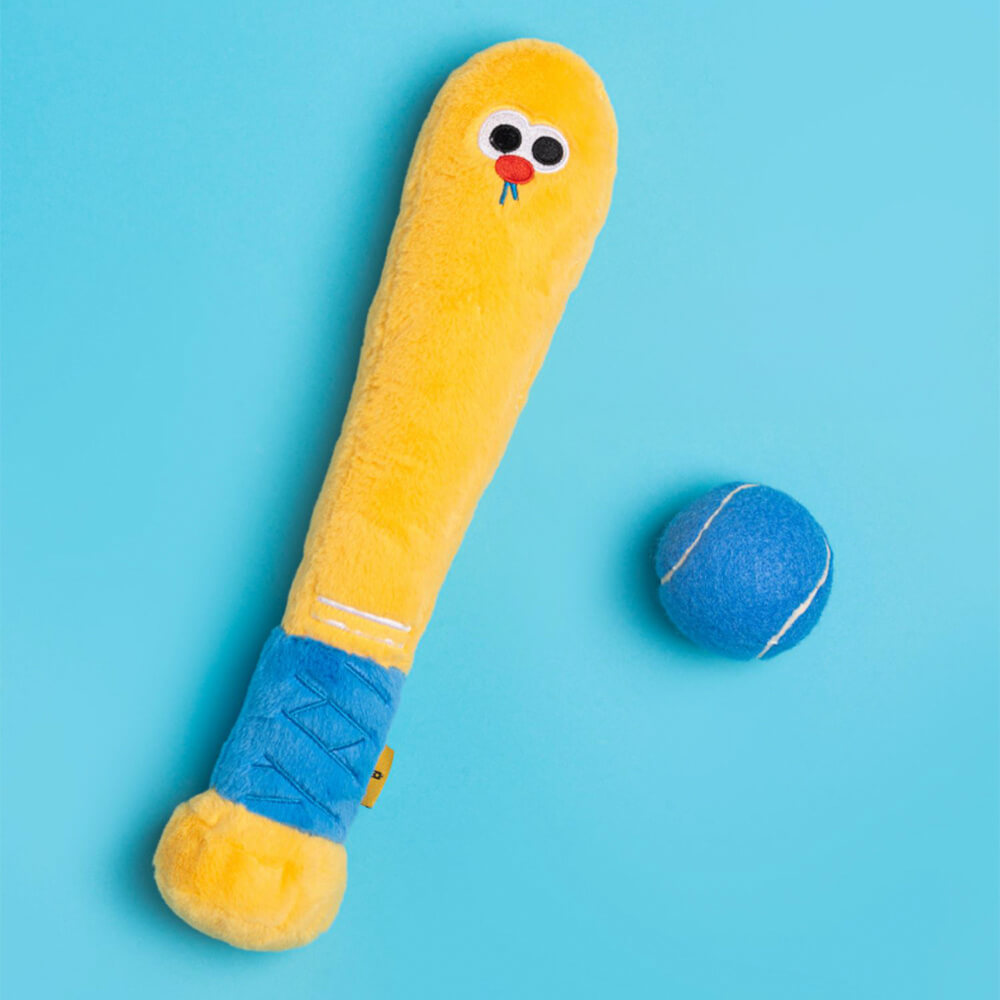 Bâton de baseball en peluche durable Jouet interactif à mâcher pour chien