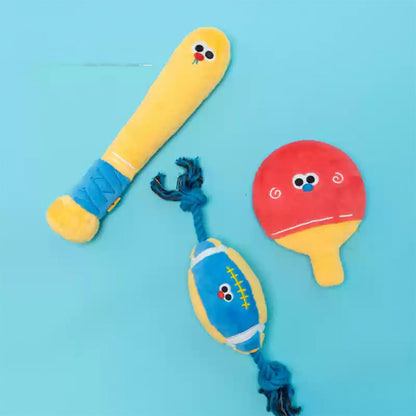 Bâton de baseball en peluche durable Jouet interactif à mâcher pour chien