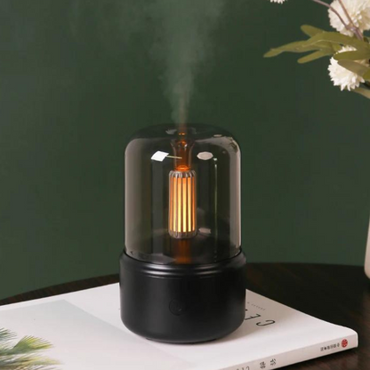 Floroux Aroma Diffuser Retro | USB Humidifier for Essential Oils | With Night Light | For Home and Office