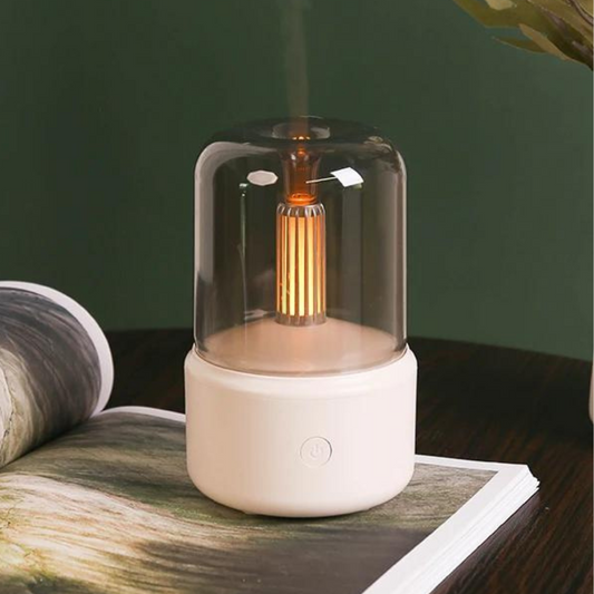 Floroux Aroma Diffuser Retro | USB Humidifier for Essential Oils | With Night Light | For Home and Office