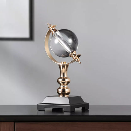 Décor en verre cristallin en globe Décor en métal