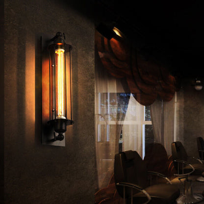 Floroux Applique Murale Industrielle | Lampe à Ampoule Crayon 1 Lumière | Lumière Murale LED | Design Minimaliste