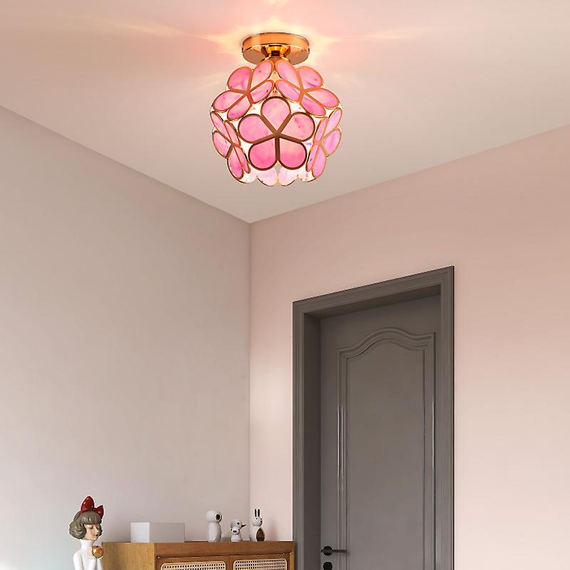 BloemLicht - Élégante lampe suspendue en verre avec motif floral