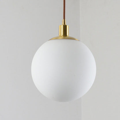 Floroux Lampe suspendue minimaliste | Boule blanche | Design scandinave | Éclairage moderne pour les espaces de vie