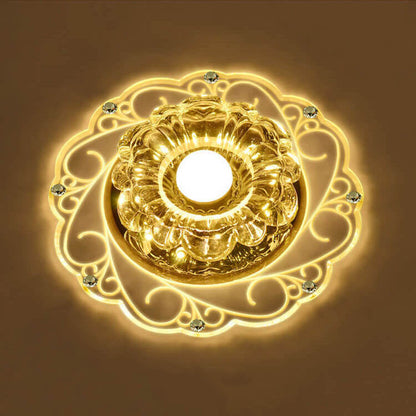 Floroux LED Plafonnier | Conception de Fleur Créative | Lampe de Plafond Ronde | Économe en Énergie & Moderne