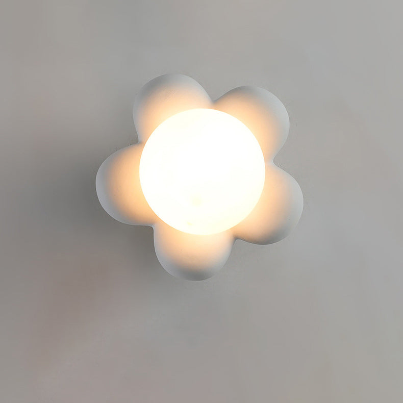 Floroux Applique Murale | Design Nordique Créatif | Forme de Fleur | Céramique & Bois | 1-Source