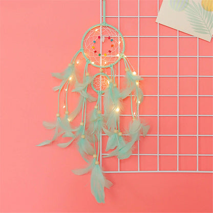 Floroux Fairy Light Dreamcatcher | Decorative Dreamcatcher with LED Lights | Ambient Light for the Home | Boho Decoration